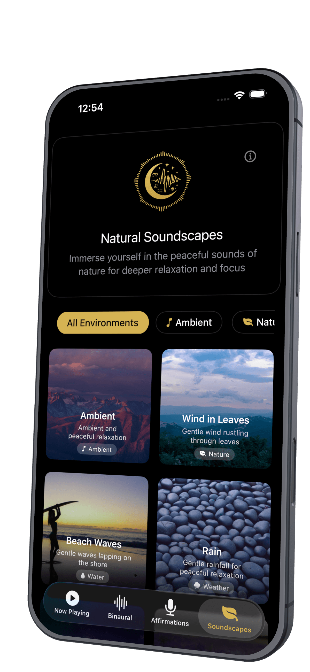 Soundscapes interface on device